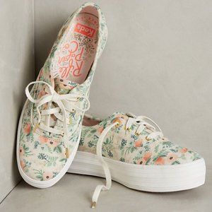 Keds Rifle Paper Co, floral platform sneakers, 6.5